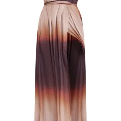 Robe Longue Chocolat Imprimé Dégradé à Dos Nu -Pas Cher Robe Tendre Magasin df0193334b05f88437a5003e15cdae414fdc7e06 cmz0907 6