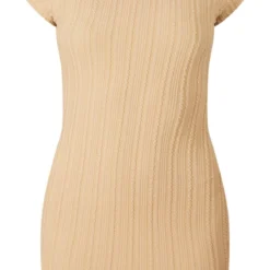 Robe Moulante Texturée Camel à Mancherons -Pas Cher Robe Tendre Magasin df606627ecf9db35e4204bdb23e6083e2444a711 cnd2189 5