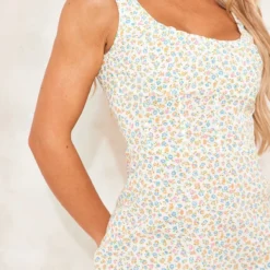 Robe Corset Moulante En Effet Lin Fleuri Multicolore -Pas Cher Robe Tendre Magasin df8553dfc3a28cc14a5dd0af9c2747f44a7eb502 cnd5415 4