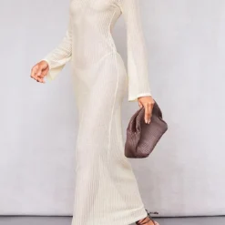 Robe Longue Texturée Ajourée Crème à Manches Longues 7 Robe Longue Texturée Ajourée Crème à Manches Longues -Pas Cher Robe Tendre Magasin dfb67604fcc0b0c20646ae58cbaa3ca3d7244079 cne8468 3