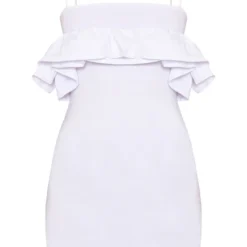 Robe Moulante Tissée Stretch Blanche à Détail Volanté -Pas Cher Robe Tendre Magasin e1b198f9b8f47131d720eda07b5f5e4795b62abb cnd5430 5