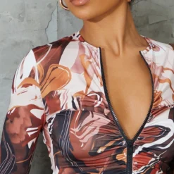 Robe Très Moulante Imprimé Abstrait Chocolat à Zip Et Fronces 8 Robe Très Moulante Imprimé Abstrait Chocolat à Zip Et Fronces -Pas Cher Robe Tendre Magasin e31f9e2d147c53b99fb0149293ec90342ebb0c88 cmp8366 5