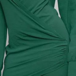 Robe Chemise Tissée Bleu Sarcelle Texturée Très Décolletée à Manchettes évasées -Pas Cher Robe Tendre Magasin e3ef39cb27991644c9f9c5b056bc28e4dd6d2033 cnb9160 4