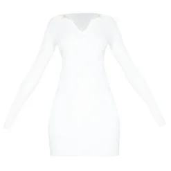 Mini Robe Moulante En Maille Tricot Côtelée Crème à Manches Longues -Pas Cher Robe Tendre Magasin e551bd08395f56f381c8b5edfa06d7ff7537cee1 cms7675 6