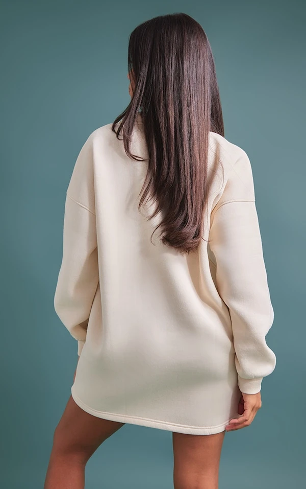 Zero Robe Pull Crème En Polaire à Slogan Ski Et Col Polo 2 Zero Robe Pull Crème En Polaire à Slogan Ski Et Col Polo – Image 2