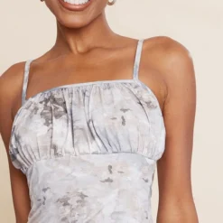 Robe Moulante Imprimé Abstrait Gris à Bretelles -Pas Cher Robe Tendre Magasin eb4bdfddde1eae52a4c15af9dd0b32f856540b43 cnd5775 4