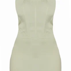 Robe Moulante Vert Sauge Tissée à Corset Détail Dentelle Et Bretelles -Pas Cher Robe Tendre Magasin ebec4e776eec86685b30f6356f9673b186211b37 cnc7694 5