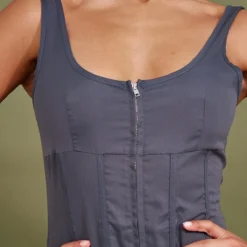 Robe Moulante Gris Anthracite Tissée à Détail Coutures Et Zip -Pas Cher Robe Tendre Magasin ef0c7bcfc62a405a83986ed646b133da3cb161b8 cnd1707 4