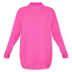 Robe Pull Rose Vif En Maille Tricot Effet Brossé -Pas Cher Robe Tendre Magasin ef76570dd137d2d5e80dd9f6190c42df42ec6bcd cnd2104 5