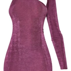 Robe Asymétrique Très Moulante Prune En Acétate Découpé -Pas Cher Robe Tendre Magasin efeb1227022303c226342897a1f64cca5ea358a5 cnb7942 5