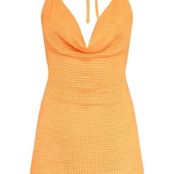 Robe Moulante Texturée Transparente Orange à Col Bénitier Et Dos Nu -Pas Cher Robe Tendre Magasin f4a82b6b13e4e637edce0f19f499f57bf4b48f66 cne7685 5