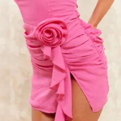 Robe Bustier Moulante Fuchsia à Fleur Et Volants -Pas Cher Robe Tendre Magasin f52cd49f365280c93e80dbcb1bf82229da2e9dff cnd7558 4