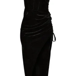 Robe Corset Mi-longue En Velours Froncé Noir à Bretelles En Perles 9 Robe Corset Mi-longue En Velours Froncé Noir à Bretelles En Perles -Pas Cher Robe Tendre Magasin f7cf1cbe9ca8877c67496238dafda0cc39c1e862 cnb3663 5