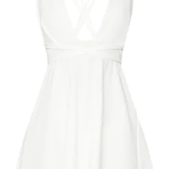 Robe Patineuse Blanche à Lanières Croisées 7 Robe Patineuse Blanche à Lanières Croisées -Pas Cher Robe Tendre Magasin f8e2ff0bbd050bcf45512d7165845c5be54bbf32 CLW9139 3