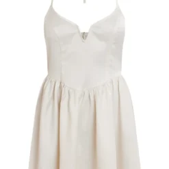 Robe Patineuse Satinée Décolletée Champagne à Dos Nu -Pas Cher Robe Tendre Magasin fa5f585175fbab9ae07f7e17f7c2a6b637dc96b0 cnd7590 5