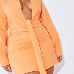 Plus Robe Chemise Orange Froncée Devant à Décolleté 8 Plus Robe Chemise Orange Froncée Devant à Décolleté -Pas Cher Robe Tendre Magasin fb4ff34e176abf7d65430b6b7de0922ca946c370 cmz1381 4