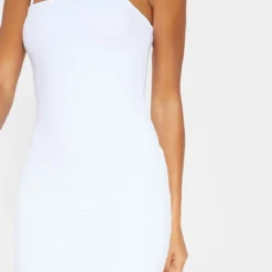 Desri Robe Moulante Blanche à Col Droit -Pas Cher Robe Tendre Magasin fbdb543d8b14716343ddc789a98877ac4f742947 cls5432 5