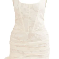 Robe Moulante Tissée Crème Fleurie à Corset Et Ourlet Volanté -Pas Cher Robe Tendre Magasin fc0ef952874a1646658072c18cd3af673664af05 cnd7561 5