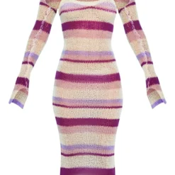 Robe Longue En Maille Tricot Ajourée à Rayures Lilas Et Manches 9 Robe Longue En Maille Tricot Ajourée à Rayures Lilas Et Manches -Pas Cher Robe Tendre Magasin fd3fa66e8a1d66831abf938d72f23a795ffd3382 cnc5961 5