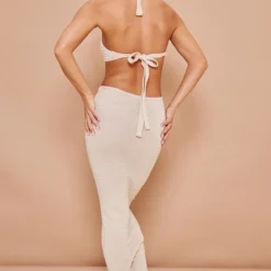 Robe Longue En Maille Tricot Crème à Anneau -Pas Cher Robe Tendre Magasin fdf3c1b7f54997f6d5fd783f8897ad51d4f1f23f cna1240 3